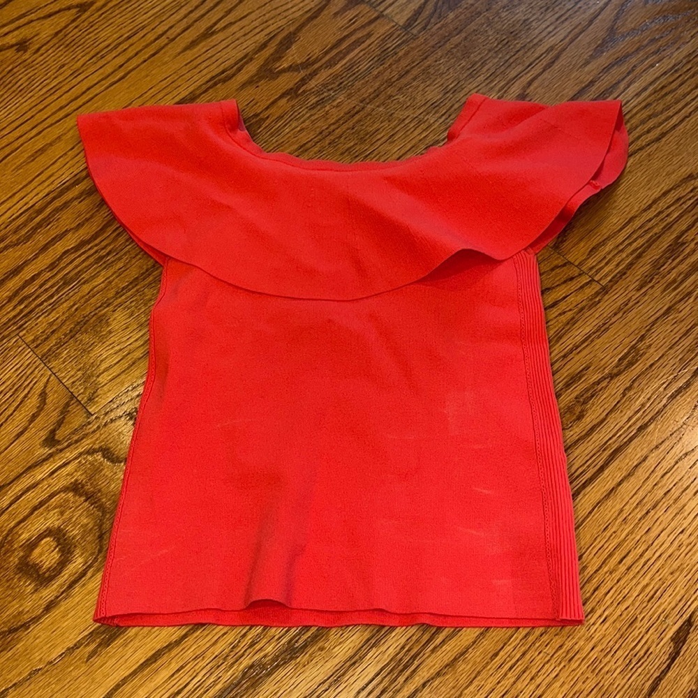 Parker Woman’s Red Ruffle Top Size XS